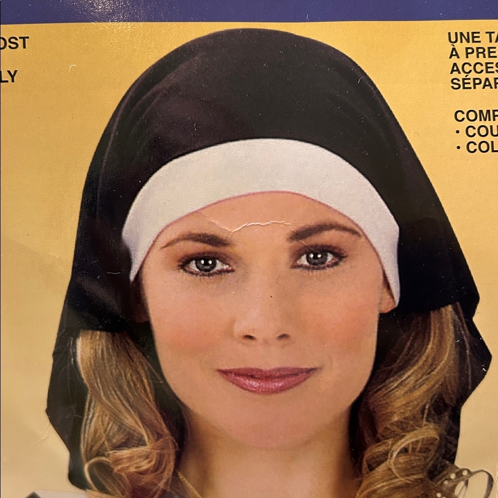 Black and White Nun Costume Headpiece